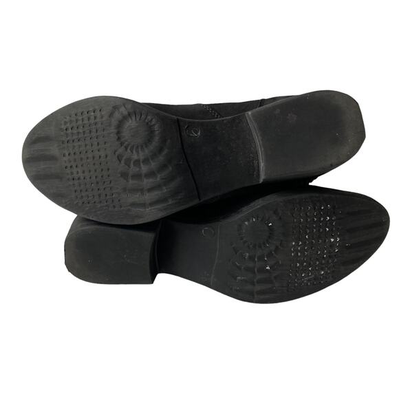 Sesto Meucci Ankle Boots Black Knit Cuff Western Bootie Women's Size 6 - Picture 4 of 11